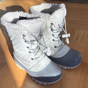 All in Motion Kids' Snow Boots - White and Gray